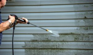 pressure washing home siding