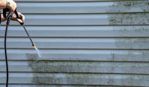 pressure washing home siding