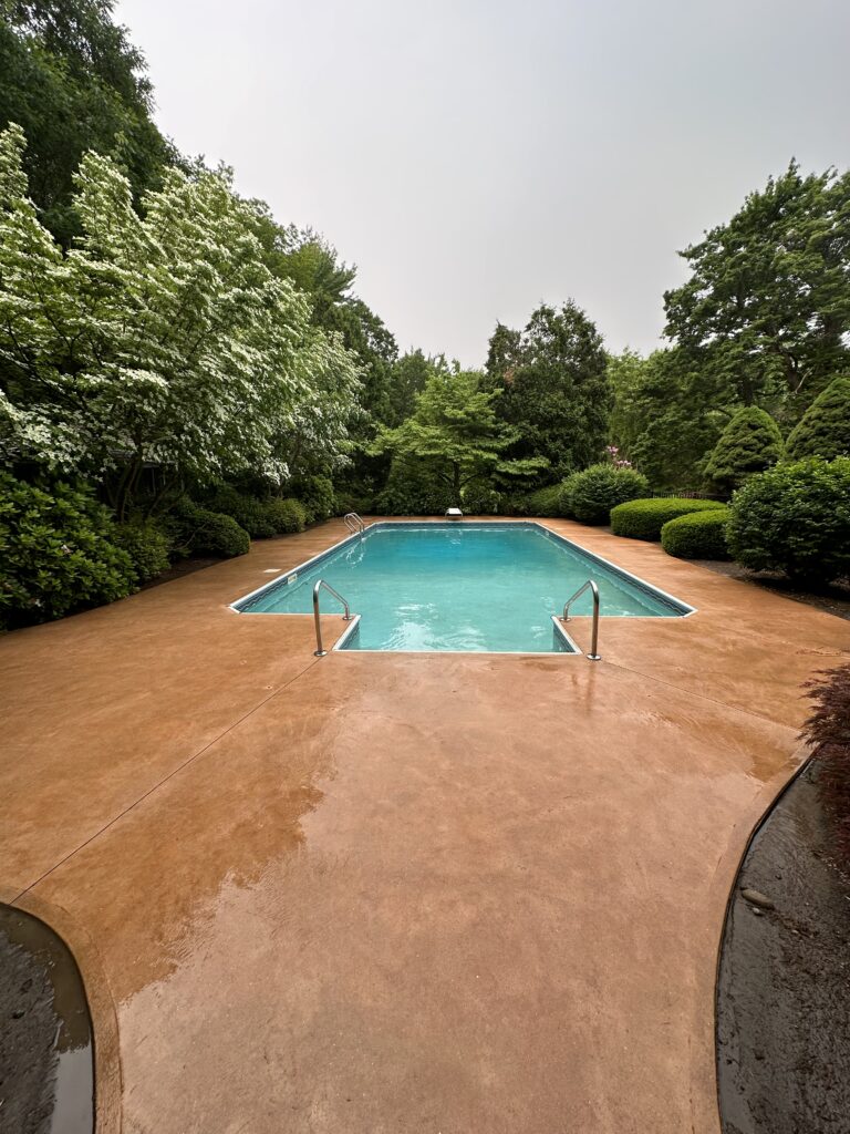 pool after soft washing east longmeadow ma