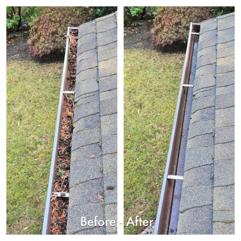 gutter cleaning springfield ma, before and after